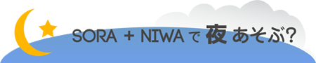 SORA + NIWA で夜あそぶ？